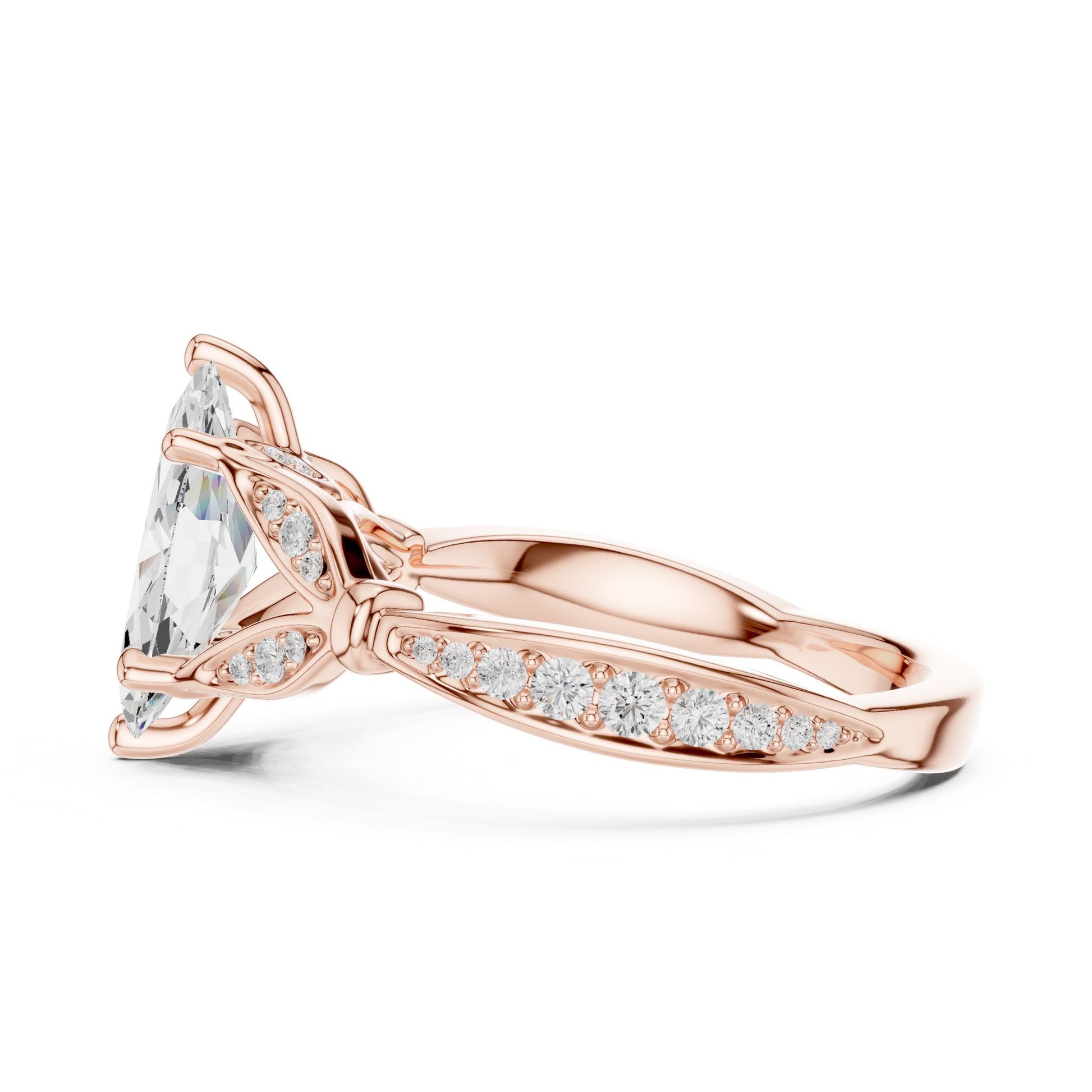 Marquise Lab Grown Diamond Vintage Engagement Ring