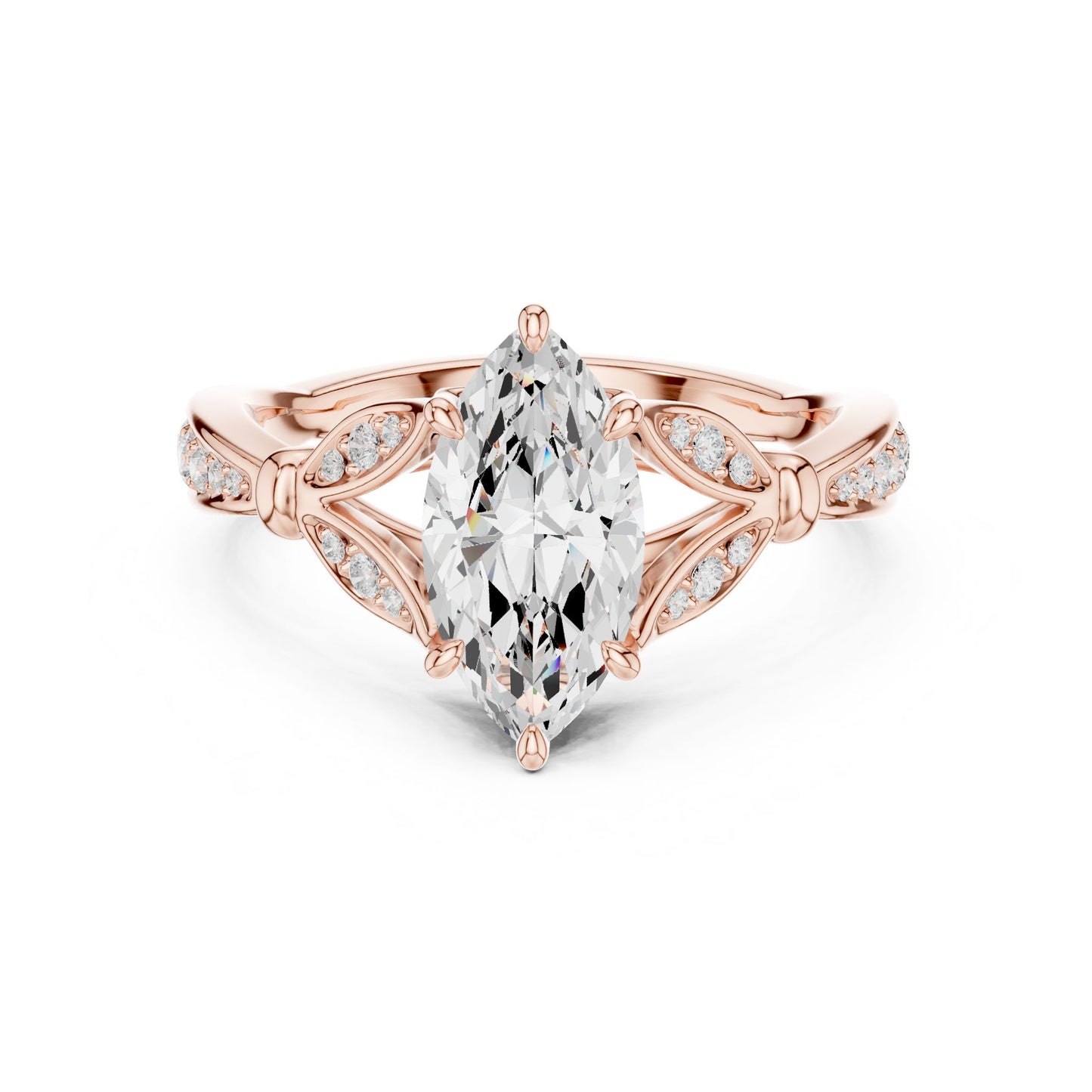 Marquise Lab Grown Diamond Vintage Engagement Ring