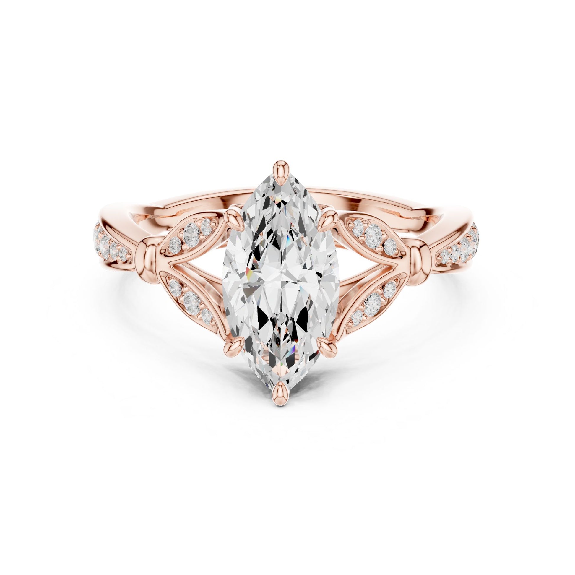 Marquise Lab Grown Diamond Vintage Engagement Ring