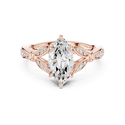 Marquise Lab Grown Diamond Vintage Engagement Ring
