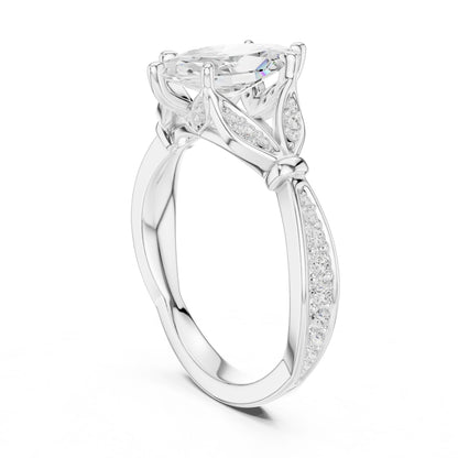 Marquise Lab Grown Diamond Vintage Engagement Ring