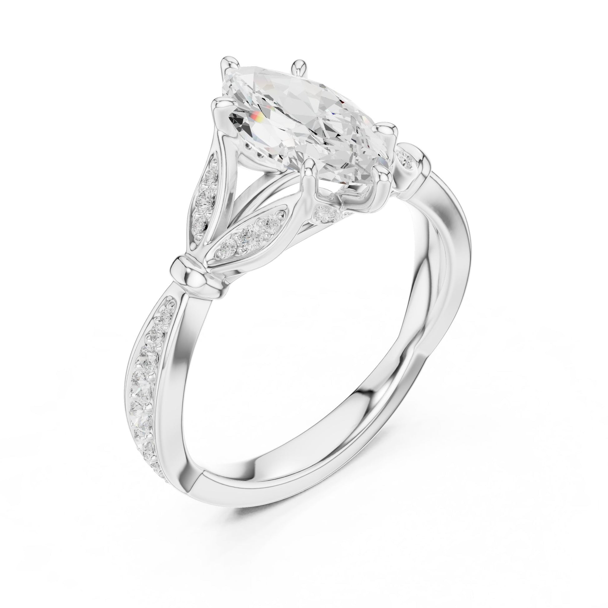 Marquise Lab Grown Diamond Vintage Engagement Ring