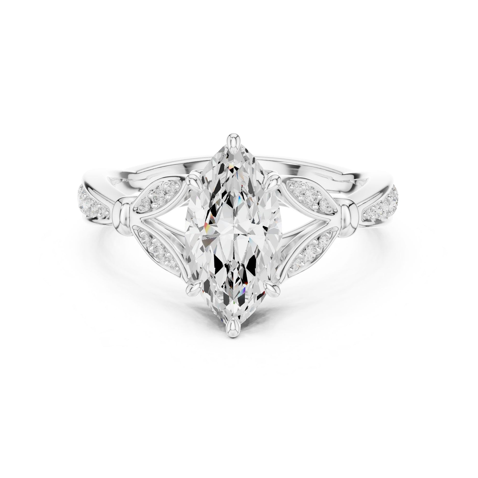 Marquise Lab Grown Diamond Vintage Engagement Ring