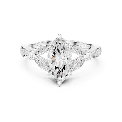 Marquise Lab Grown Diamond Vintage Engagement Ring