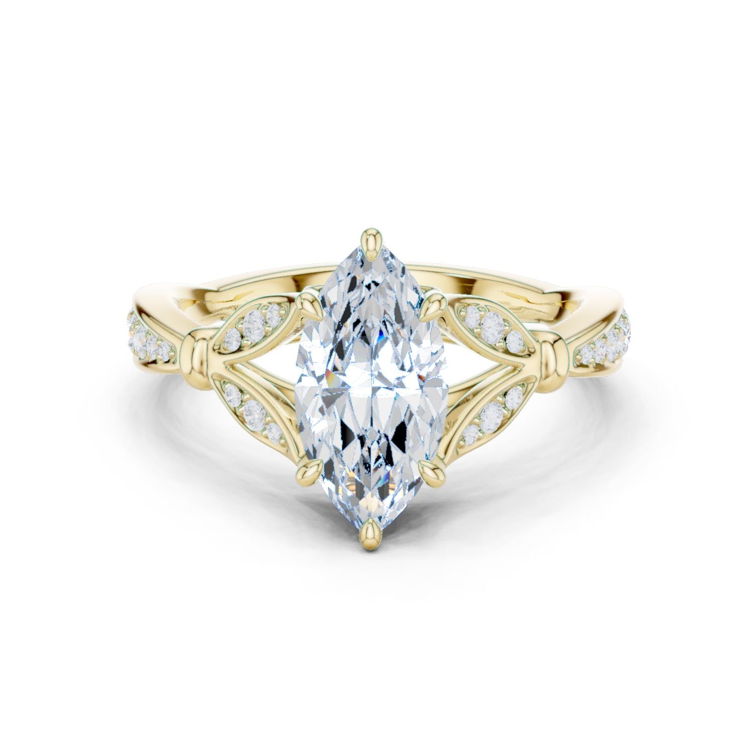Marquise Lab Grown Diamond Vintage Engagement Ring