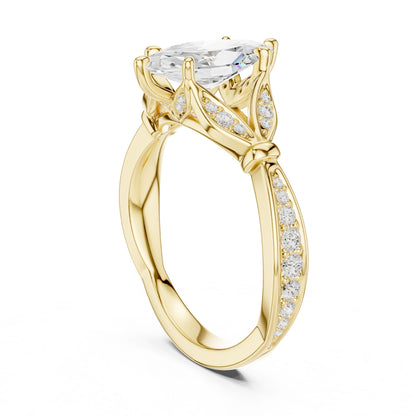 Marquise Lab Grown Diamond Vintage Engagement Ring