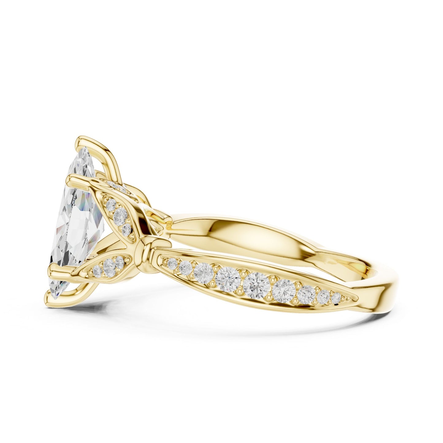 Marquise Lab Grown Diamond Vintage Engagement Ring