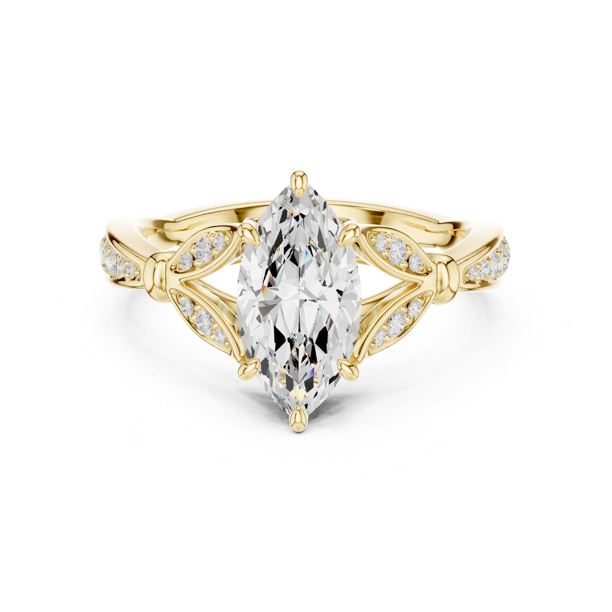 Marquise Lab Grown Diamond Vintage Engagement Ring