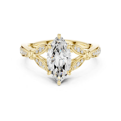 Marquise Lab Grown Diamond Vintage Engagement Ring