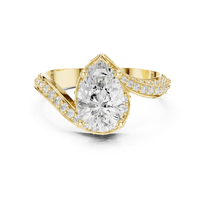 Women's Oval Lab Grown Diamond Bypass Ring