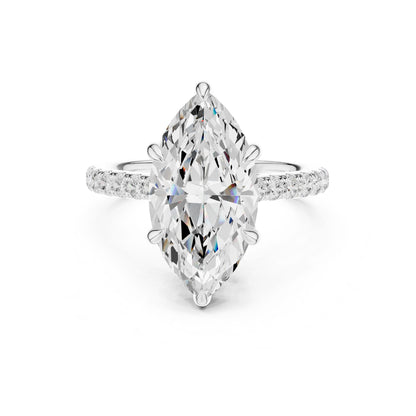 Oval Lab Grown Diamond Cathedral Engagement Ring