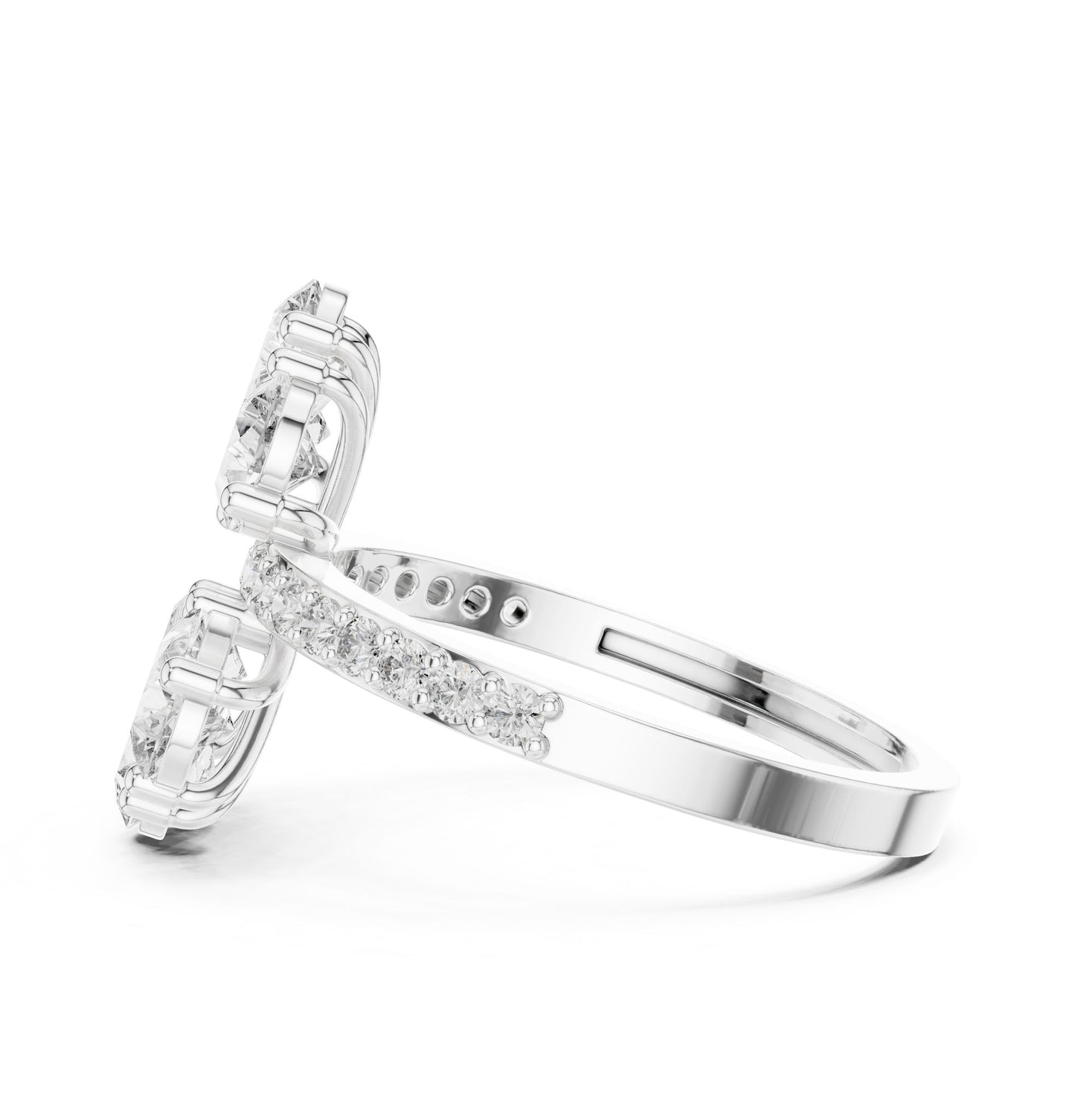 Oval Lab Grown Diamond Cluster Engagement Ring