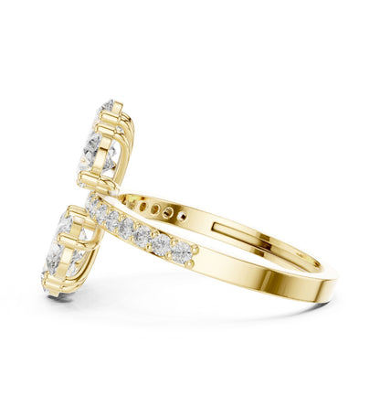 Oval Lab Grown Diamond Cluster Engagement Ring
