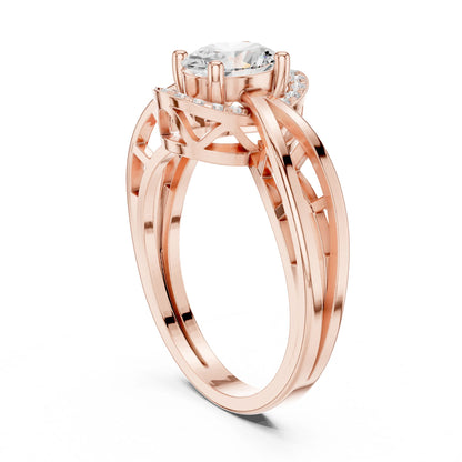 Oval Lab Grown Diamond Halo Engagement Ring