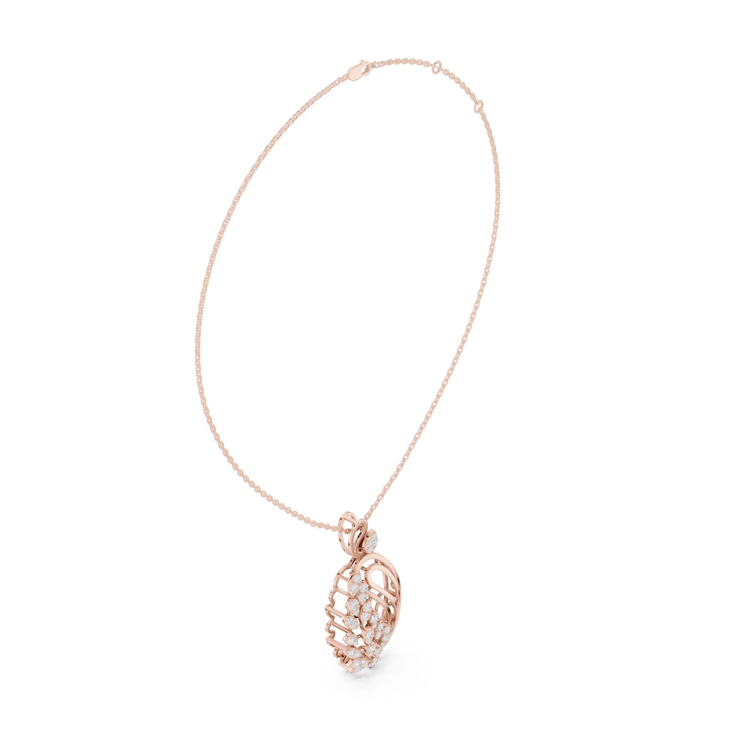 Oval Lab Grown Diamond Halo Pendant