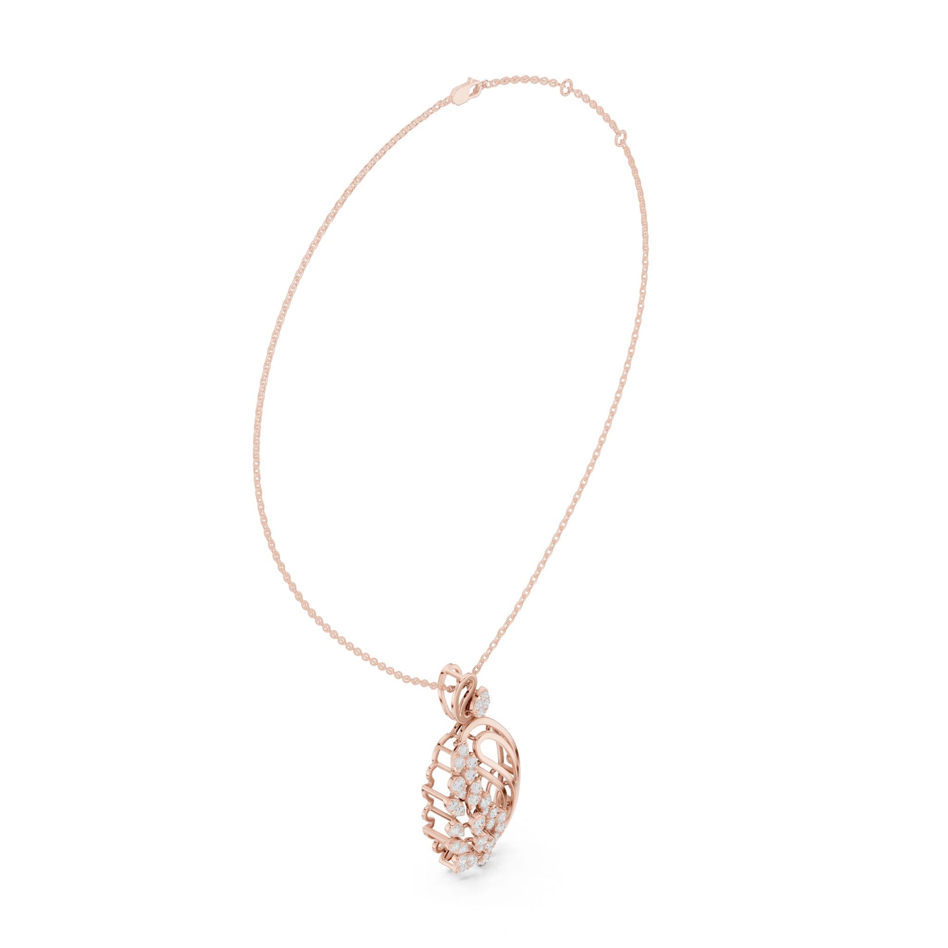 Oval Lab Grown Diamond Halo Pendant