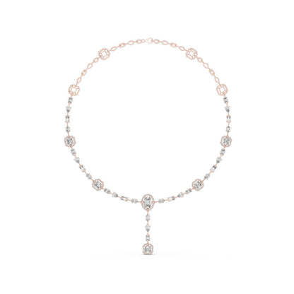 Oval Lab Grown Diamond Halo Pendant
