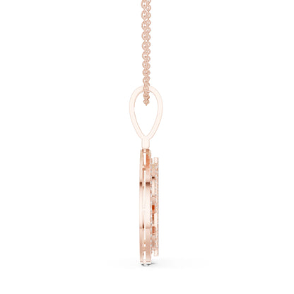 Oval Lab Grown Diamond Halo Pendant