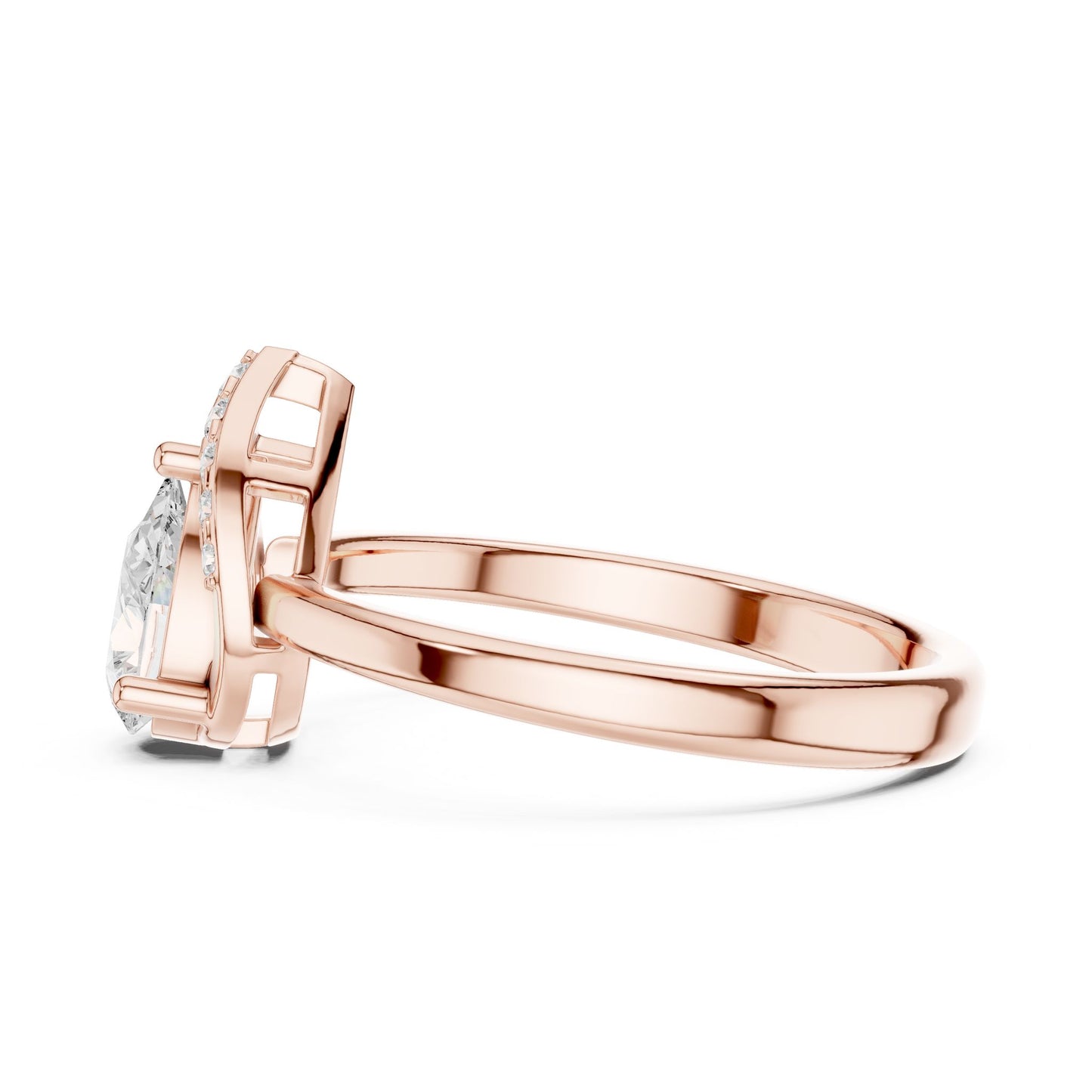 Oval Lab Grown Diamond Halo Engagement Ring