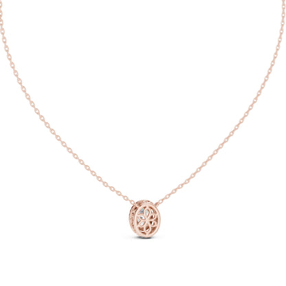 Oval Lab Grown Diamond Halo Pendant