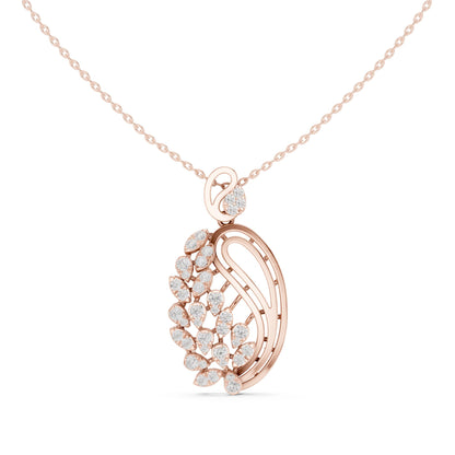 Oval Lab Grown Diamond Halo Pendant