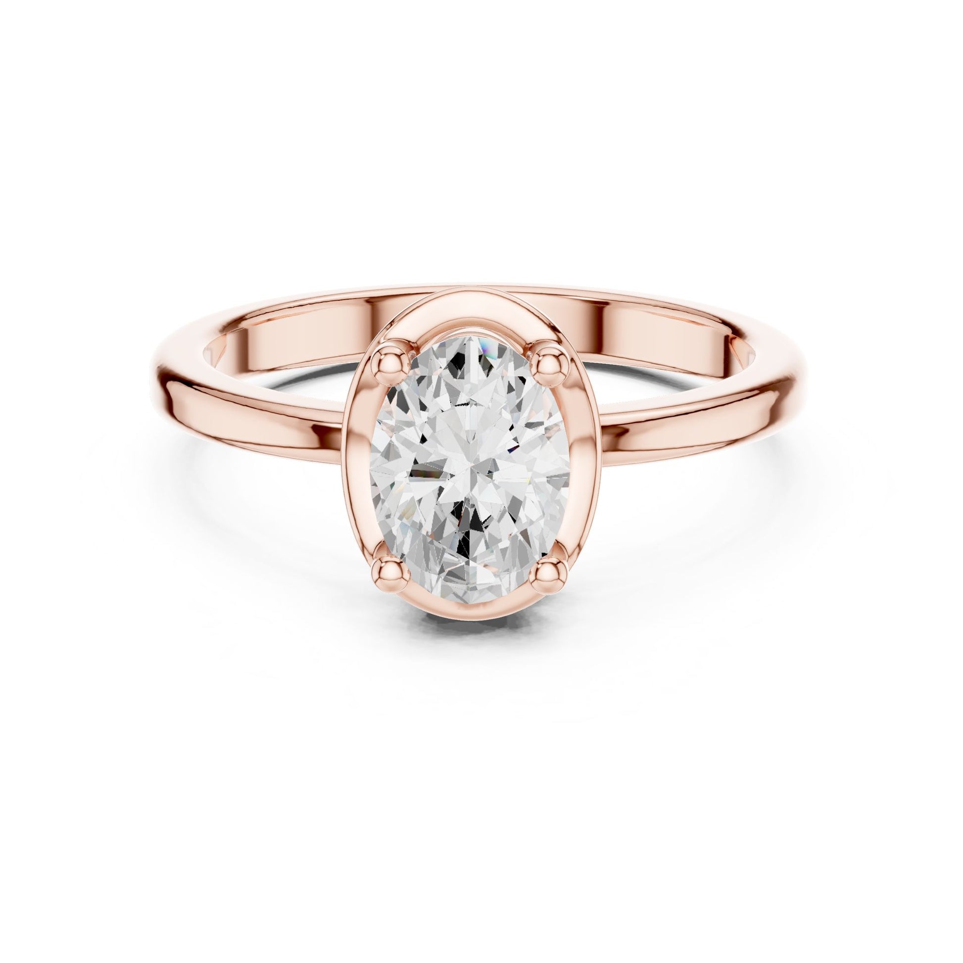 Oval Lab Grown Diamond Halo Engagement Ring