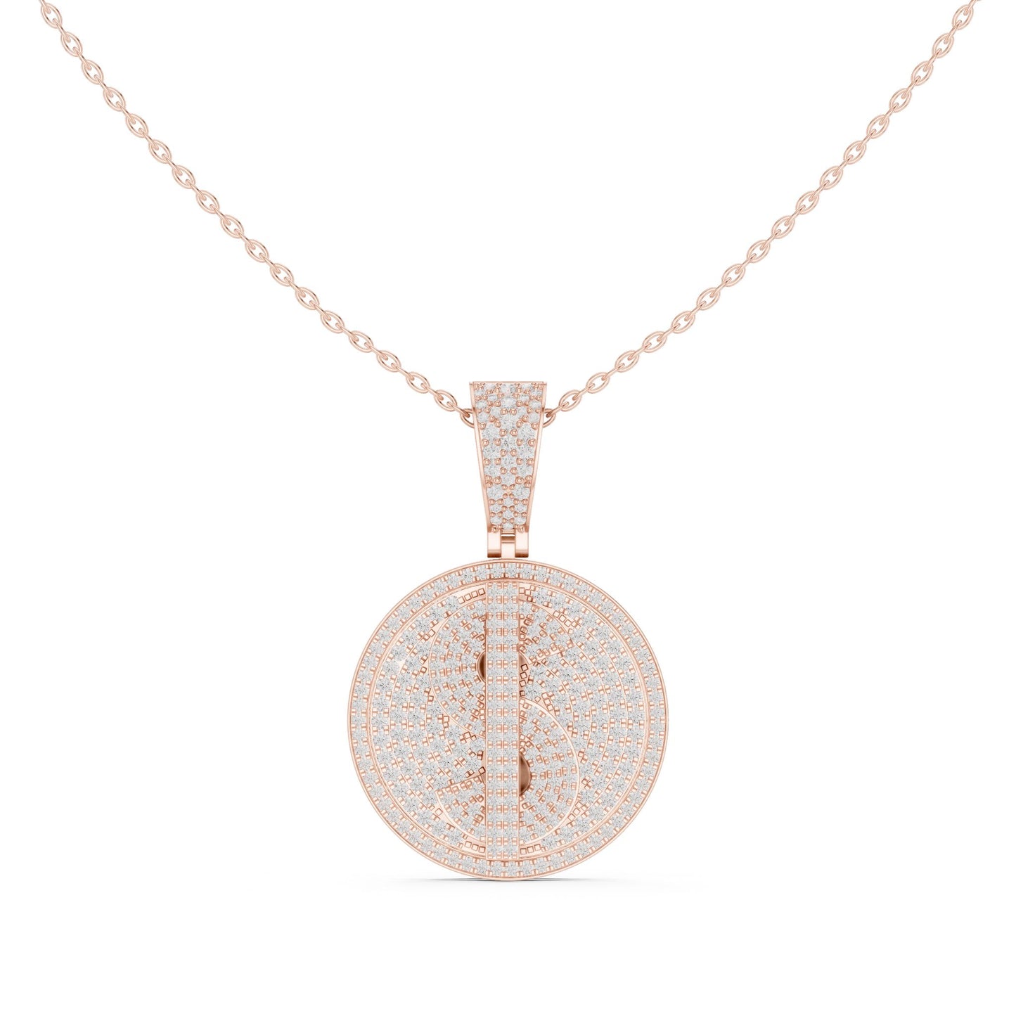 Oval Lab Grown Diamond Halo Pendant