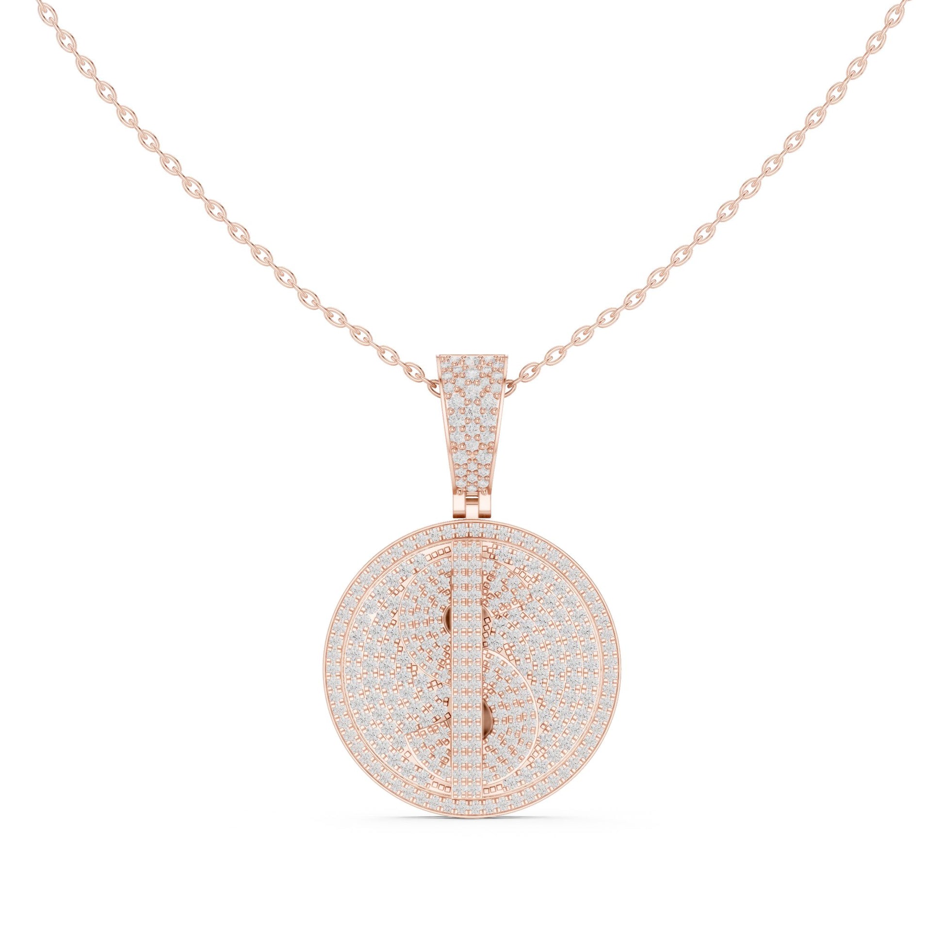 Oval Lab Grown Diamond Halo Pendant