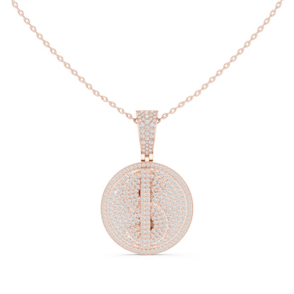 Oval Lab Grown Diamond Halo Pendant