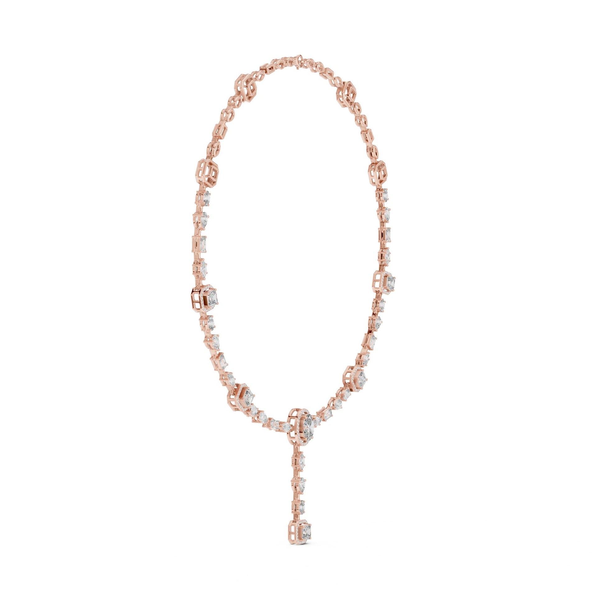 Oval Lab Grown Diamond Halo Pendant