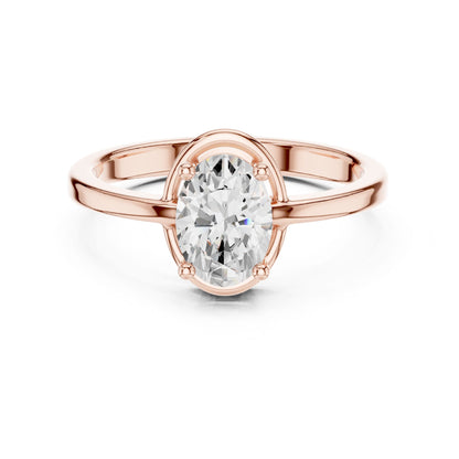 Oval Lab Grown Diamond Halo Engagement Ring