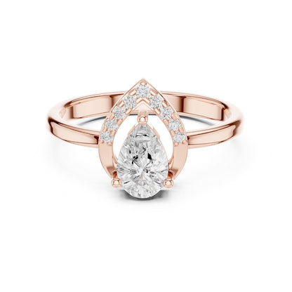 Oval Lab Grown Diamond Halo Engagement Ring