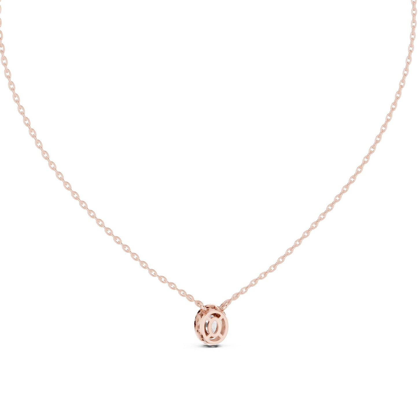 Oval Lab Grown Diamond Halo Pendant