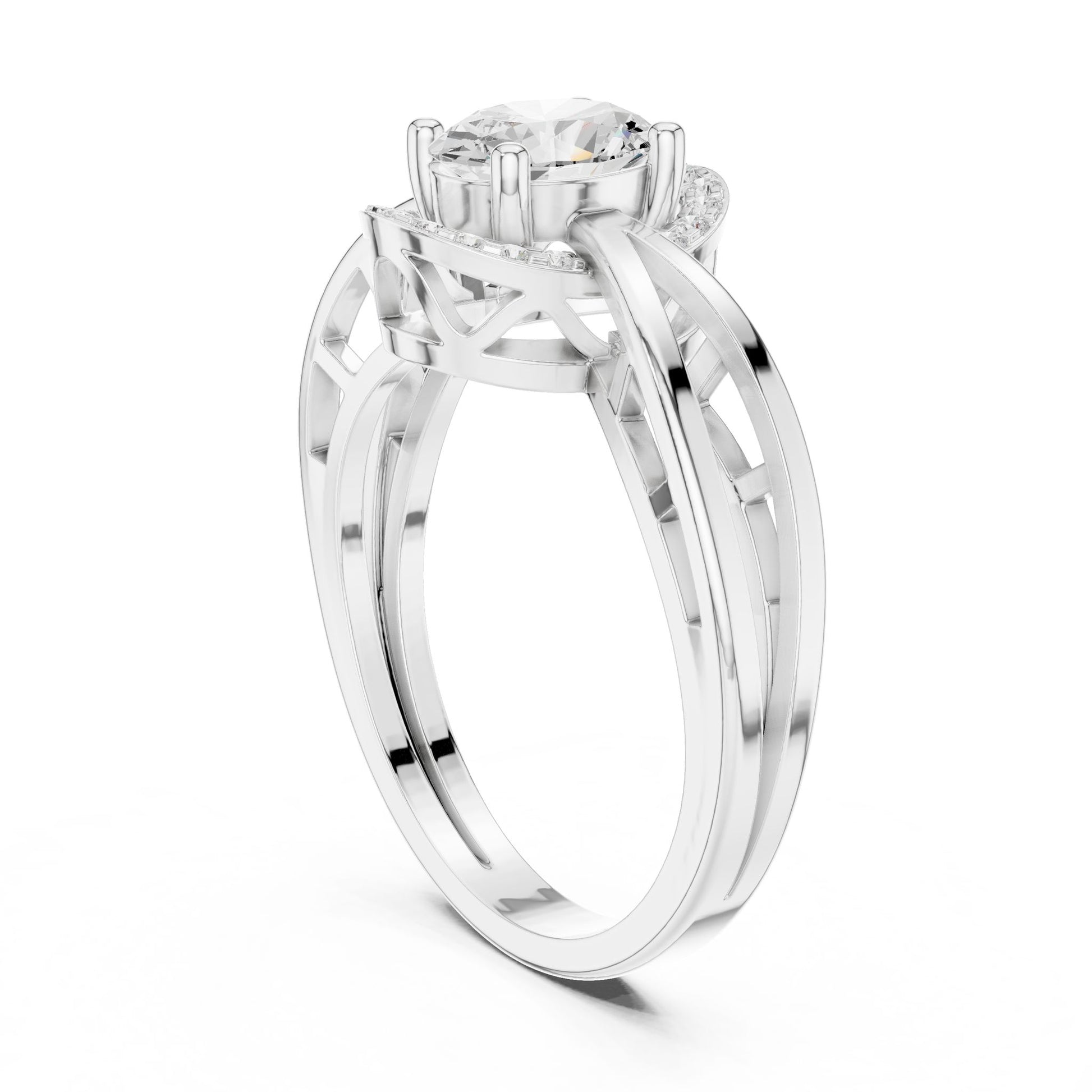 Oval Lab Grown Diamond Halo Engagement Ring
