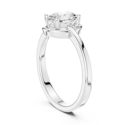 Oval Lab Grown Diamond Halo Engagement Ring