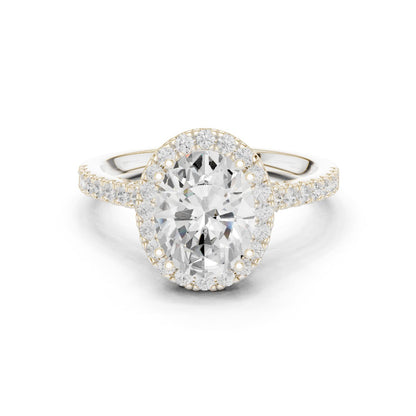 Oval Lab Grown Diamond Halo Engagement Ring