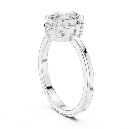 Oval Lab Grown Diamond Halo Engagement Ring