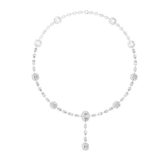 Oval Lab Grown Diamond Halo Pendant