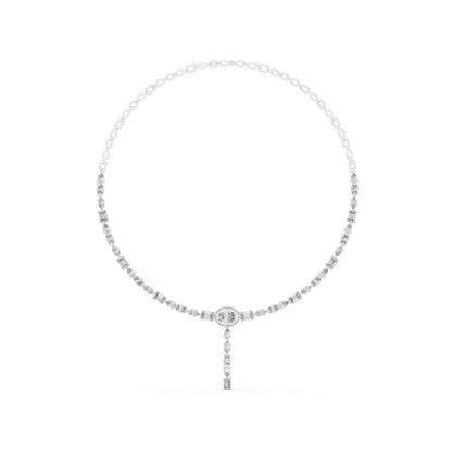 Oval Lab Grown Diamond Halo Pendant