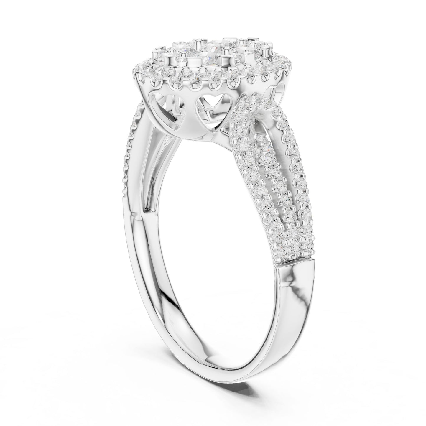 Oval Lab Grown Diamond Halo Engagement Ring