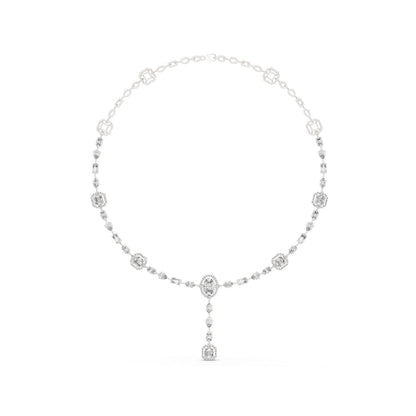 Oval Lab Grown Diamond Halo Pendant
