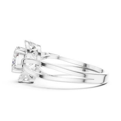 Oval Lab Grown Diamond Halo Engagement Ring