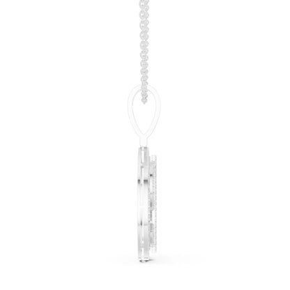Oval Lab Grown Diamond Halo Pendant