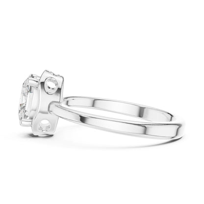 Oval Lab Grown Diamond Halo Engagement Ring