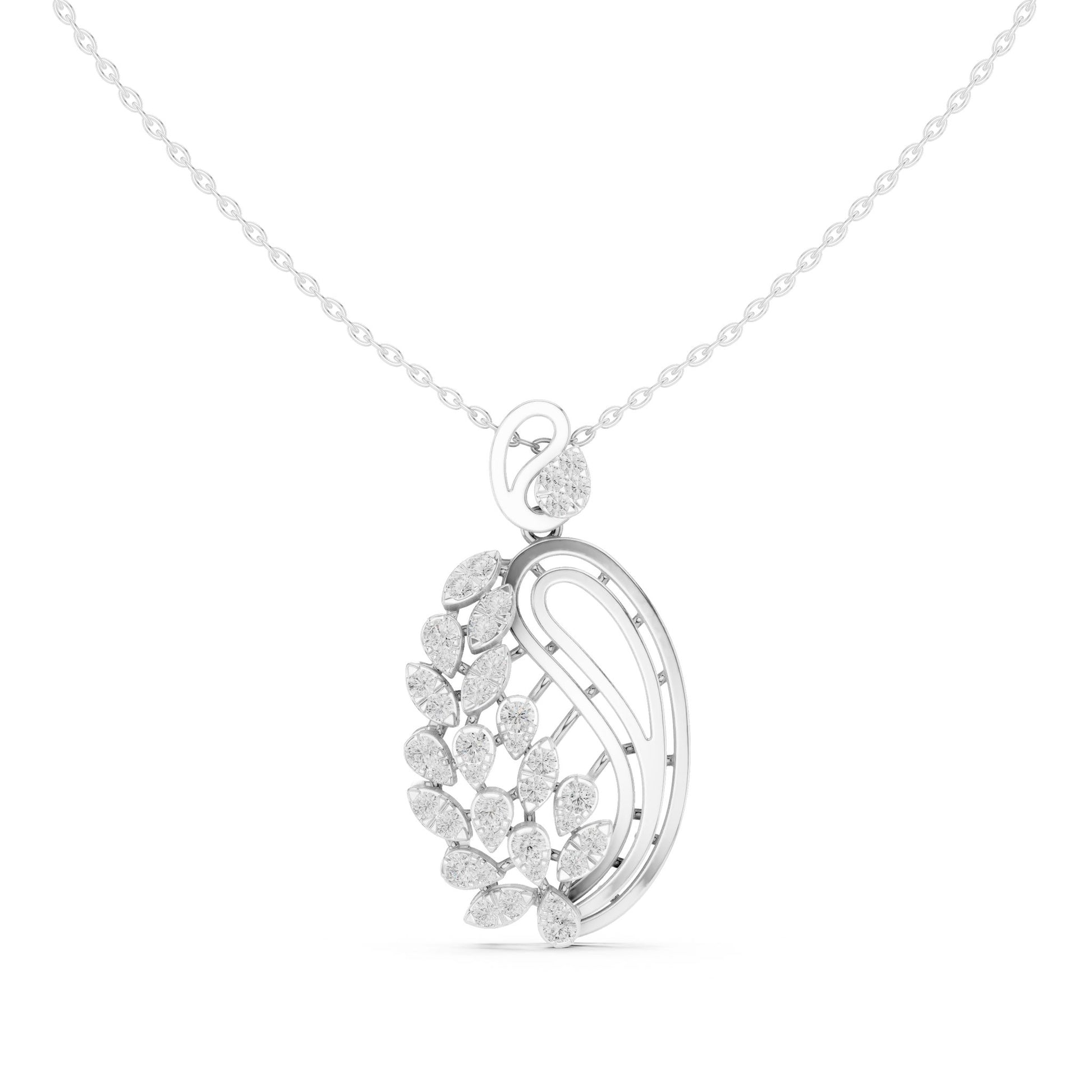 Oval Lab Grown Diamond Halo Pendant