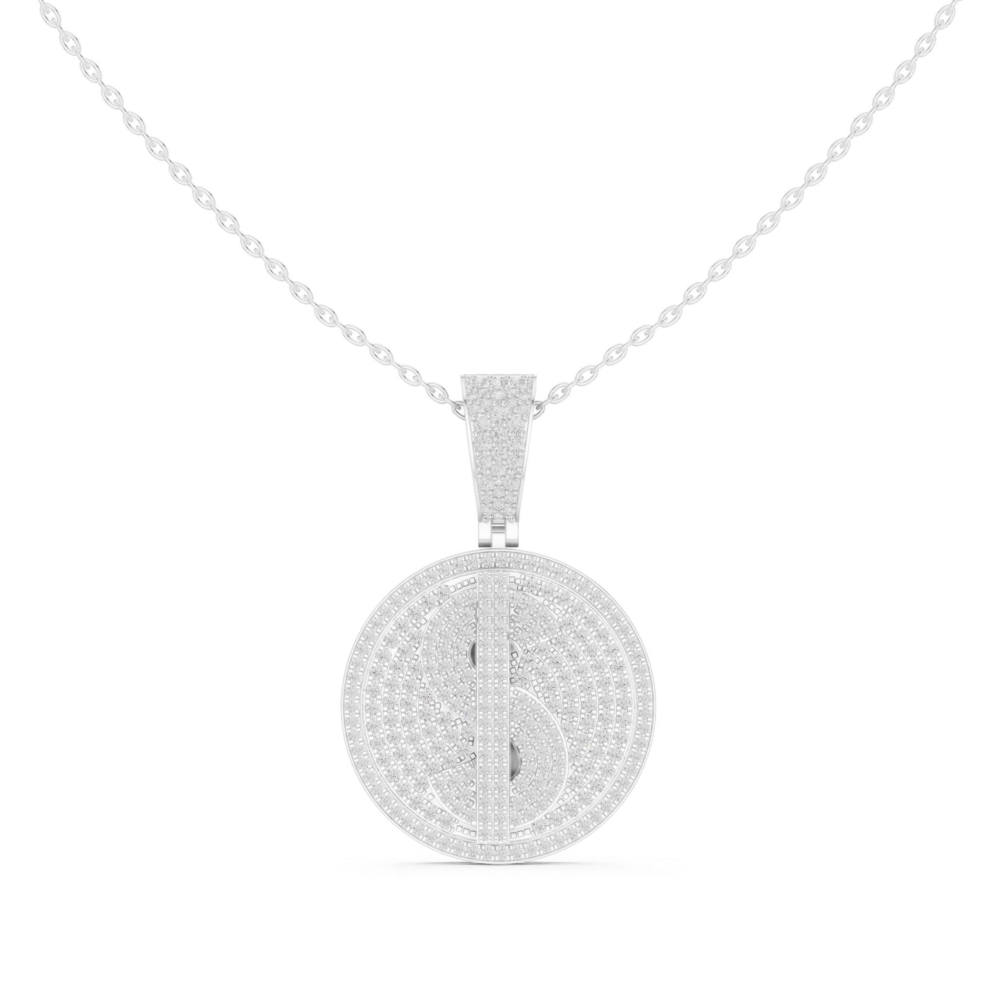 Oval Lab Grown Diamond Halo Pendant