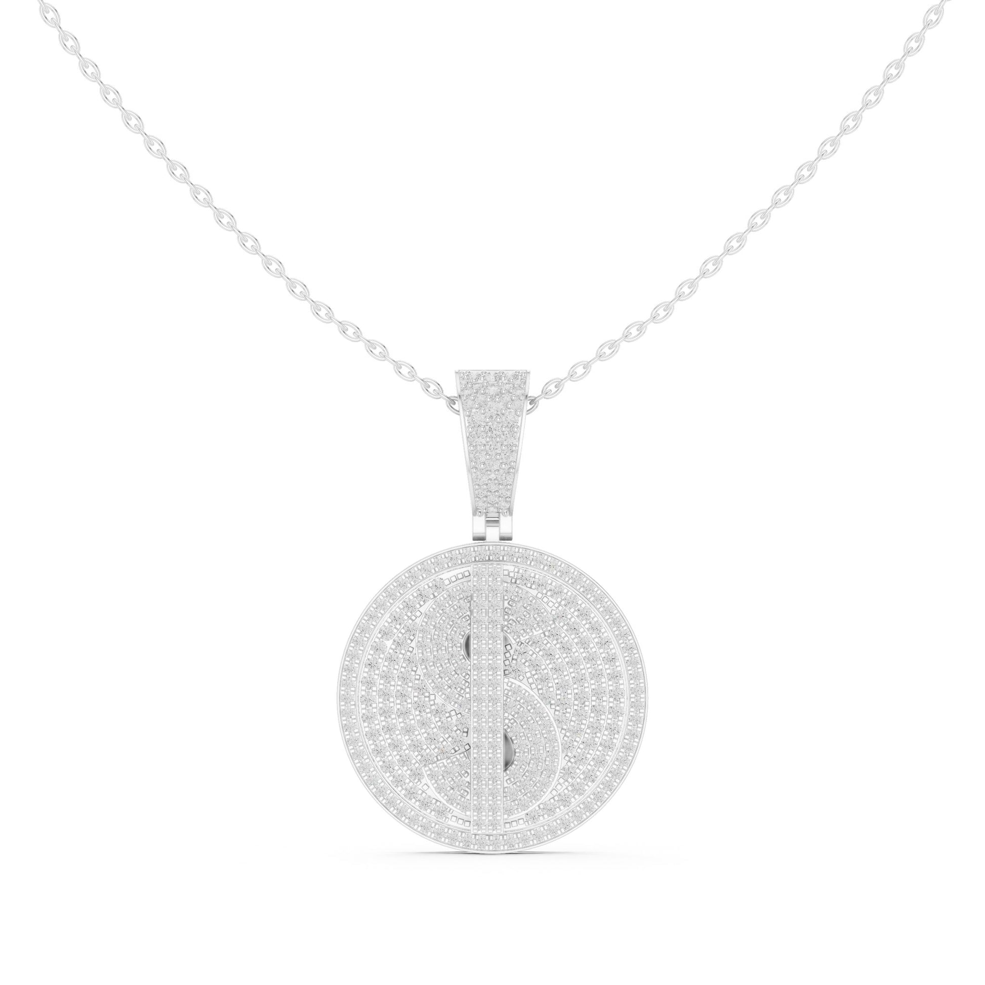 Oval Lab Grown Diamond Halo Pendant