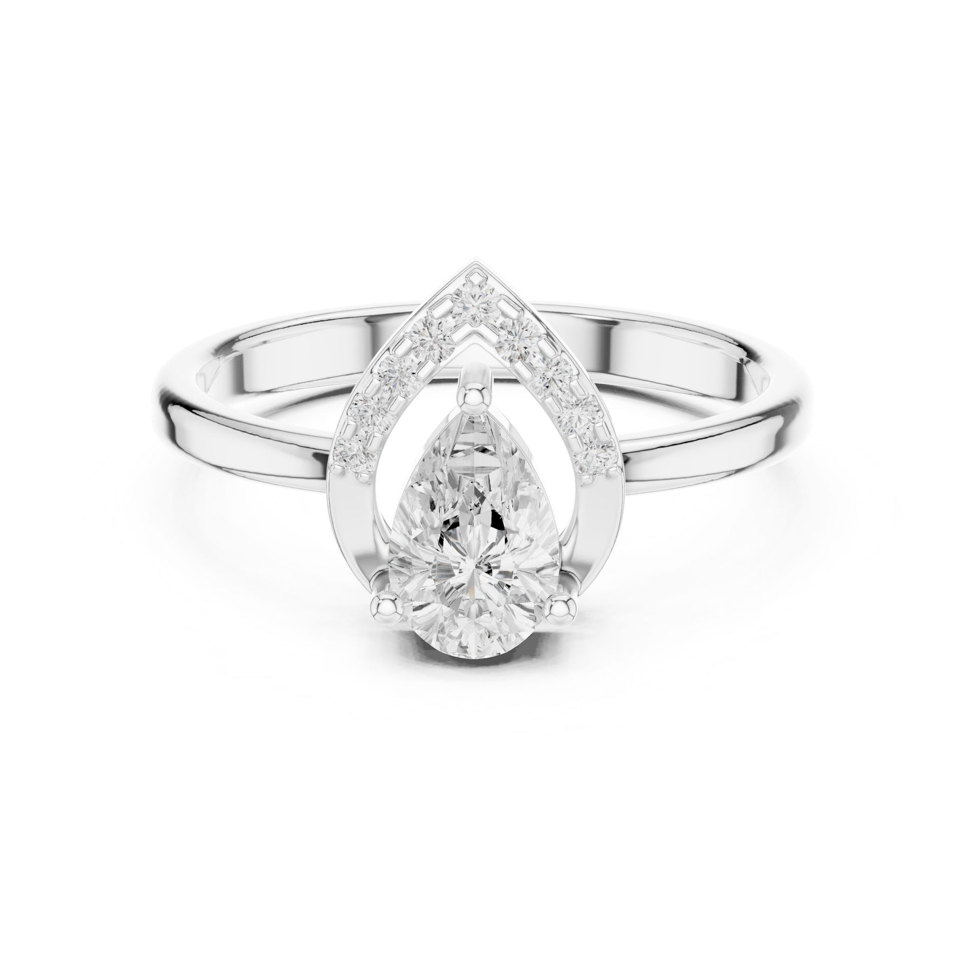 Oval Lab Grown Diamond Halo Engagement Ring