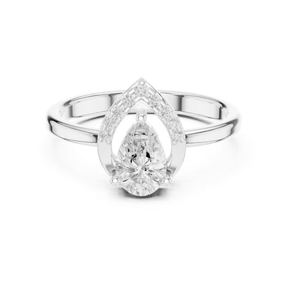 Oval Lab Grown Diamond Halo Engagement Ring