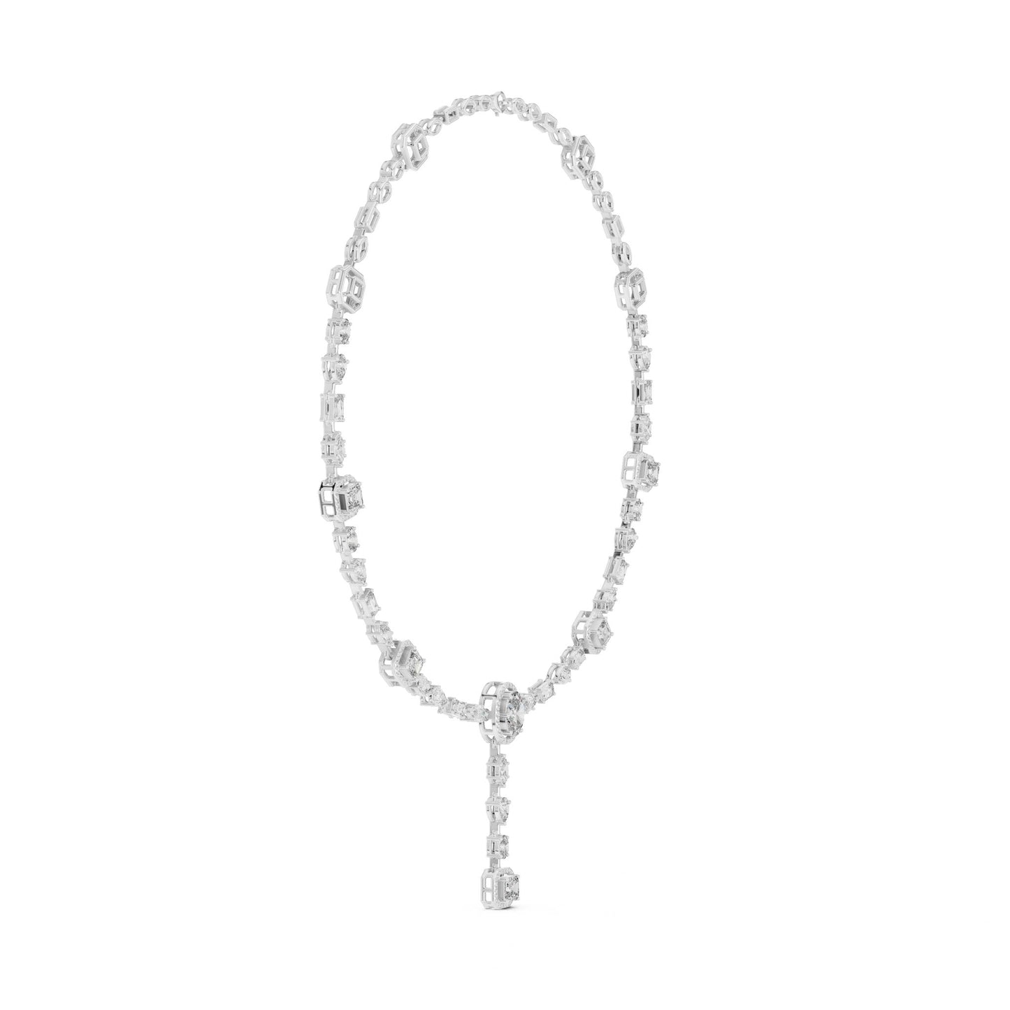 Oval Lab Grown Diamond Halo Pendant